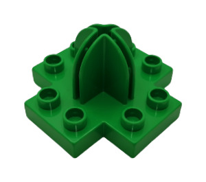LEGO Vert clair Duplo Titulaire avec Base 4 x 4 x 2 Traverser (42058)
