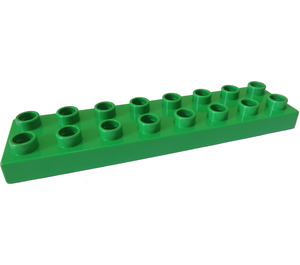 LEGO Leuchtend grün Duplo Platte 2 x 8 (44524)