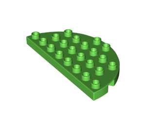 LEGO Bright Green Duplo Plate 8 x 4 Semicircle (29304)