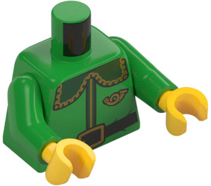 LEGO Leuchtendes Grün Elf mit Helm und Gogles Minifigur Torso (973)