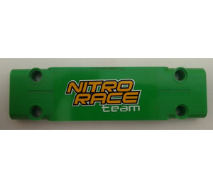 LEGO Bright Green Flat Panel 3 x 11 with Nitro Race Team Sticker (15458)
