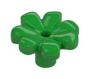 LEGO Bright Green Flower with Squared Petals (without Reinforcement) (4367 / 32606)