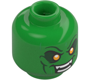 LEGO Verde brillante Verde Goblin con Verde brillante Skin e Minifigure Testa (Perno solido incassato) (3626 / 74434)