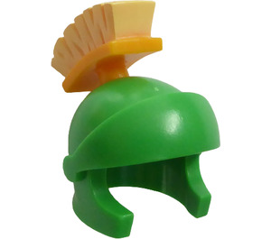 LEGO Fel groen Helm met Bezem Pluim