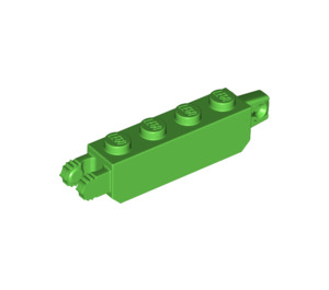 LEGO Fel groen Scharnier Steen 1 x 4 Vergrendelings Dubbele (30387 / 54661)