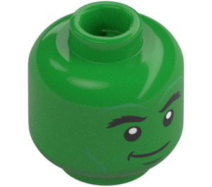 LEGO Fel groen Hulk Minifiguur Hoofd (Verzonken solide nop) (3274)