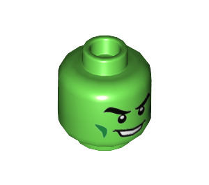 LEGO Leuchtend grün Hulk Minifigure Kopf (Einbau-Vollbolzen) (3626 / 84828)