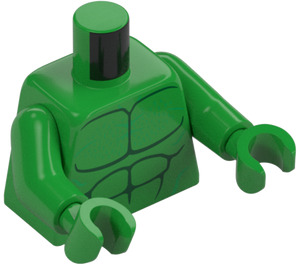 LEGO Bright Green Hulk with Spiked Hair and Minifig Torso (973 / 76382)