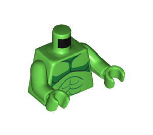 LEGO Leuchtendes Grün Hulk mit Zerzaustes Haar Minifigur Torso (973 / 76382)