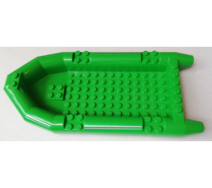 LEGO Fel groen Groot Dinghy 22 x 10 x 3 met Zilver lining Sticker (62812)