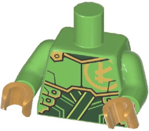 LEGO Fel groen Lloyd Torso (973 / 76382)