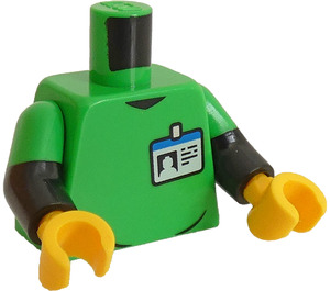 LEGO Bright Green Minifig Torso with Badge and 'RESCUE' on Back (973 / 78568)