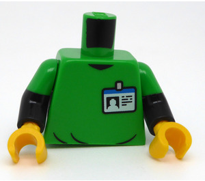 LEGO Leuchtend grün Minifig Torso mit Badge und 'RESCUE' auf Der Rücken (973 / 78568)
