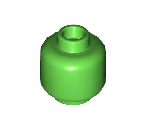 LEGO Fel groen Minifigure Hoofd (Verzonken Solid Stud) (3274 / 3626)