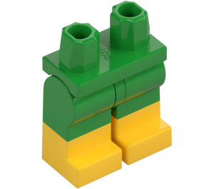 LEGO Fel groen Minifiguur Heupen en benen met Geel Boots (21019 / 79690)