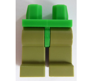 LEGO Světle zelená Minifigurka Boky s Olive Zelená Nohy (3815 / 73200)