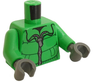 LEGO Fel groen Minifiguur Torso Puffer Snow Coat met Zipper (973 / 76382)