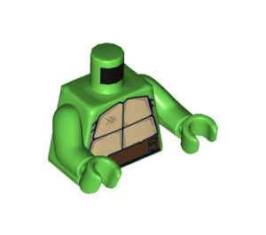 LEGO Fel groen Minifigure Torso Teenage Mutant Ninja Schildpad (973 / 76382)