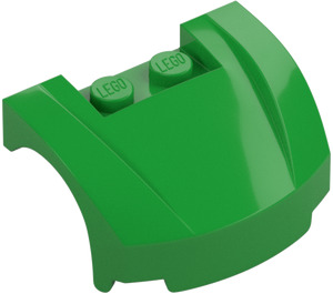 LEGO Bright Green Mudgard Bonnet 3 x 4 x 1.3 Curved (98835)