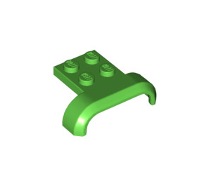 LEGO Bright Green Mudguard Plate 2 x 2 with Shallow Wheel Arch (28326)