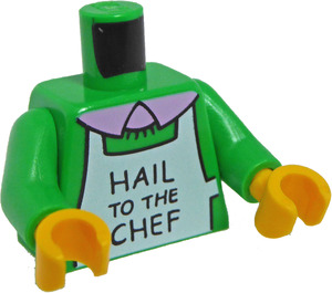 LEGO Bright Green Ned Flanders "HAIL TO THE CHEF" Torso (973 / 76382)