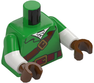 LEGO Bright Green Ocarina of Time Link Minifig Torso (973)