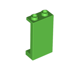 LEGO Leuchtend grün Panel 1 x 2 x 3 mit Seitenstützen - Hohlbolzen (35340 / 87544)