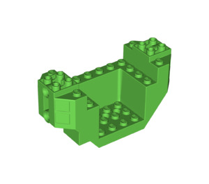 LEGO Leuchtend grün Flugzeug Unterseite 4 x 12 x 4 mit Loch (44665)
