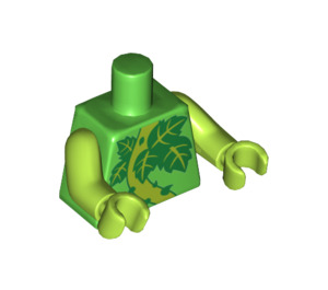 LEGO Leuchtendes Grün Pflanze Monster Minifigur Torso mit Limette Arme und Limette Hände (973 / 88585)