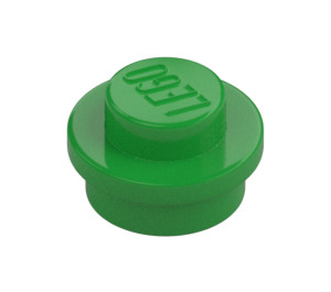 LEGO Fel groen Plaat 1 x 1 Rond (6141 / 30057)