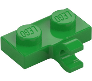 LEGO Leuchtendes Grün Platte 1 x 2 mit Horizontaler Clip (11476 / 65458)