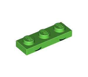 LEGO Bright Green Plate 1 x 3 with Unikitty Eyebrows (3623 / 38890)