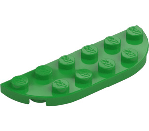 LEGO Bright Green Plate 2 x 6 with Rounded Corners (18980)