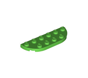 LEGO Bright Green Plate 2 x 6 with Rounded Corners (18980)