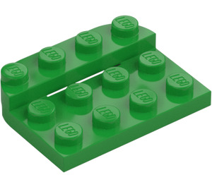 LEGO Leuchtendes Grün Platte 3 x 4 x 0.7 Gerundet (3263)