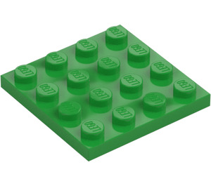 LEGO Leuchtendes Grün Platte 4 x 4 (3031)