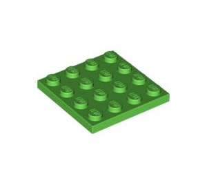 LEGO Leuchtend grün Platte 4 x 4 (3031)