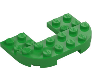 LEGO Bright Green Plate 4 x 6 x 0.7 with Rounded Corners (89681)