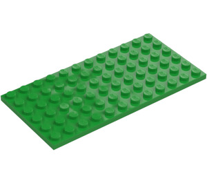 LEGO Fel groen Plaat 6 x 12 (3028)