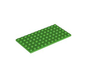 LEGO Leuchtend grün Platte 6 x 12 (3028)