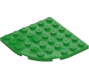 LEGO Bright Green Plate 6 x 6 Round Corner (6003)