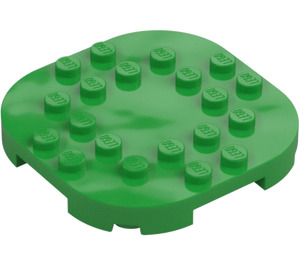 LEGO Leuchtendes Grün Platte 6 x 6 x 0.7 Rund Semicircle (66789)