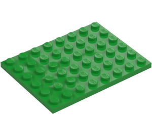 LEGO Lysegrønn Plate 6 x 8 (3036)