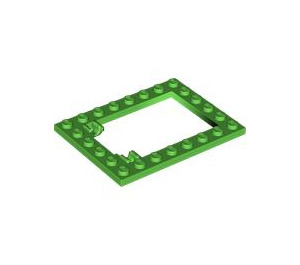 LEGO Bright Green Plate 6 x 8 Trap Door Frame Flush Pin Holders (92107)