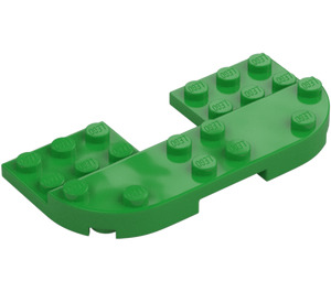 LEGO Bright Green Plate 8 x 4 x 0.7 with Rounded Corners (73832)