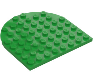 LEGO Kirkas vihreä Levy 8 x 8 Pyöreä Puoli Ympyrä (41948)