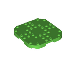 LEGO Vert clair assiette 8 x 8 x 0.7 avec Coins arrondis (66790)