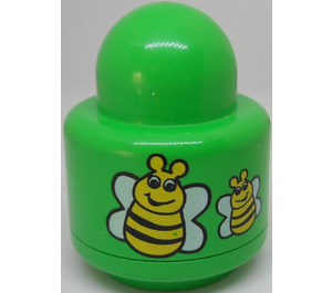 LEGO Světle zelená Primo Kolo Rattle 1 x 1 Kostka s 4 bees (2 groups z 2 bees) (31005 / 75592)