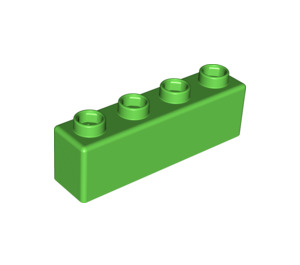 LEGO Světle zelená Quatro Kostka 1 x 4 (48411)