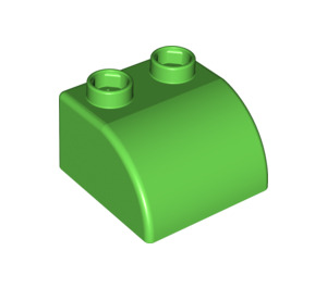 LEGO Verde brillante Quatro Ladrillo 2x2 con Curve (49465)